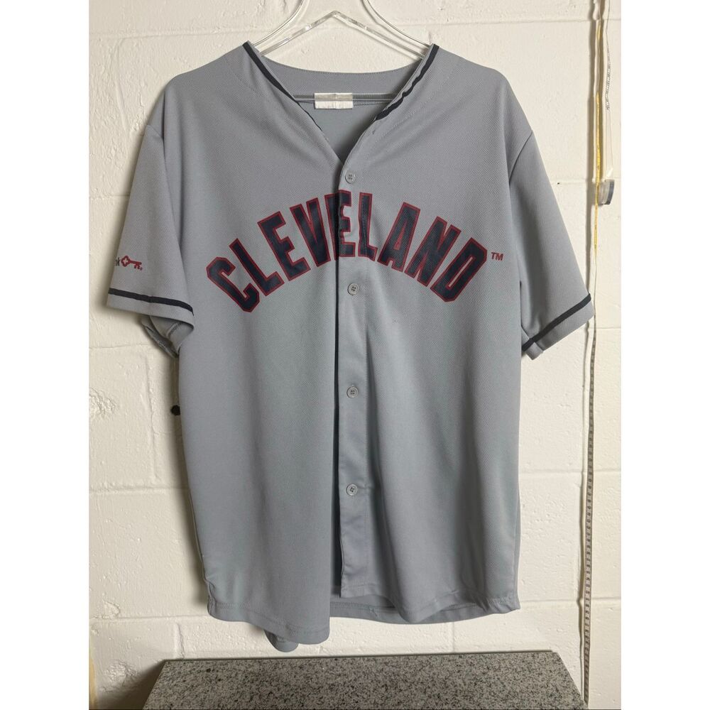 Cleveland Indians Kipnis #22 Gray Baseball Jersey Men’s XL Match Up MLB Button F